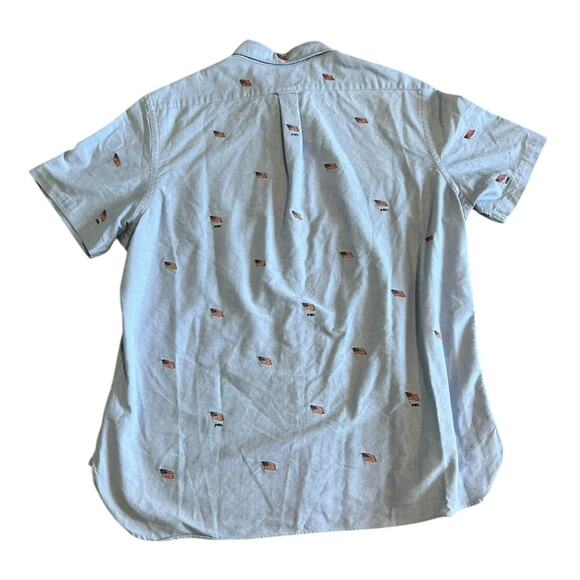 Vintage Ralph Lauren Shirt Mens 2X Embroidered FLAGS USA Preppy Oxford Button Up - Picture 4 of 5